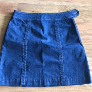 Loft denim mini skirt
